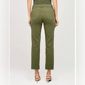 L’AGENCE Sada Cropped Jeans in Basil Color Size 29